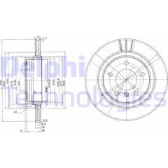 DELPHI Bremssatz (2 Bremsscheiben) 5012759533567 on Productcaster.