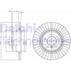 DELPHI Bremssatz (2 Bremsscheiben) 5012759385791 on Productcaster.