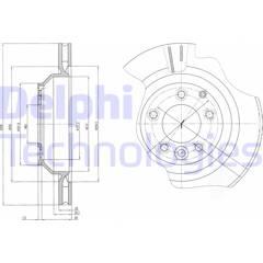 DELPHI Bremssatz (2 Bremsscheiben) 5012759396186 on Productcaster.