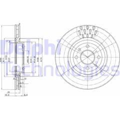 DELPHI Bremssatz (2 Bremsscheiben) 5012759426012 on Productcaster.