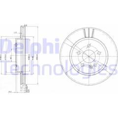 DELPHI Bremssatz (2 Bremsscheiben) 5012759086469 on Productcaster.