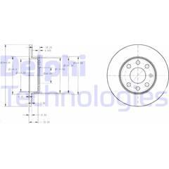 DELPHI Bremssatz (2 Bremsscheiben) 5012759174210 on Productcaster.