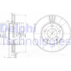 DELPHI Bremssatz (2 Bremsscheiben) 5012759280898 on Productcaster.