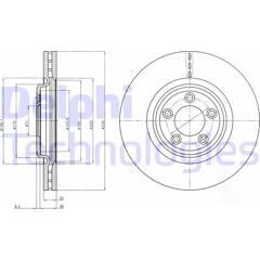 DELPHI Bremssatz (2 Bremsscheiben) 5012759530832 on Productcaster.