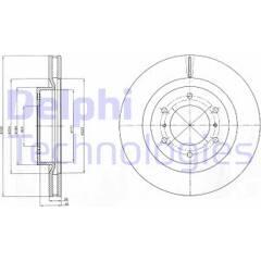 DELPHI Bremssatz (2 Bremsscheiben) 5012759443392 on Productcaster.