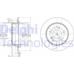 DELPHI Set van 2 remschijven 5012759422908 on Productcaster.