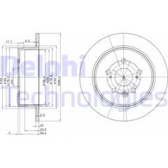 DELPHI Set van 2 remschijven 5012759425886 on Productcaster.