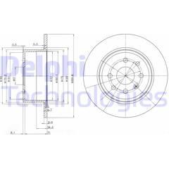 DELPHI Set van 2 remschijven 5012759426173 on Productcaster.