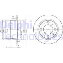 DELPHI Set van 2 remschijven 5012759426630 on Productcaster.