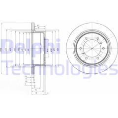 DELPHI Set van 2 remschijven 5012759063439 on Productcaster.