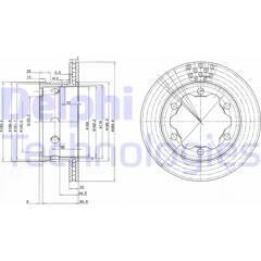 DELPHI Set van 2 remschijven 5012759086711 on Productcaster.