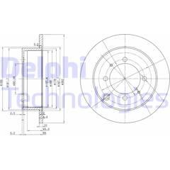 DELPHI Set van 2 remschijven 5012759086728 on Productcaster.