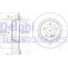 DELPHI Set van 2 remschijven 5012759280546 on Productcaster.