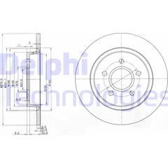 DELPHI Set van 2 remschijven 5012759531815 on Productcaster.