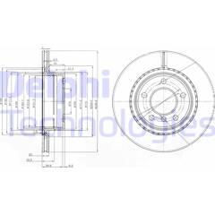 DELPHI Set van 2 remschijven 5012759532140 on Productcaster.