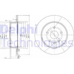 DELPHI Set van 2 remschijven 5012759309261 on Productcaster.