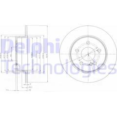 DELPHI Set van 2 remschijven 5012759420577 on Productcaster.