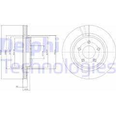 DELPHI Set van 2 remschijven 5012759530917 on Productcaster.