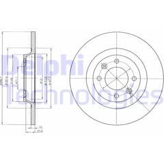 DELPHI Set van 2 remschijven 5012759470398 on Productcaster.