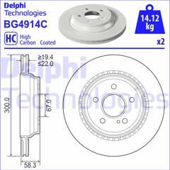 DELPHI Set van 2 remschijven 5012759989418 on Productcaster.