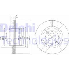 DELPHI Set van 2 remschijven 5012759422823 on Productcaster.