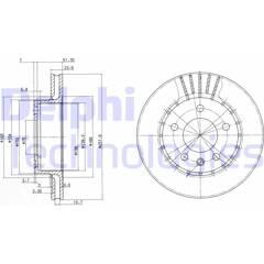 DELPHI Set van 2 remschijven 5012759423837 on Productcaster.