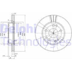 DELPHI Set van 2 remschijven 5012759423967 on Productcaster.