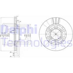 DELPHI Set van 2 remschijven 5012759425565 on Productcaster.