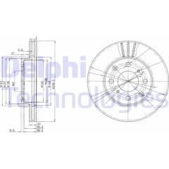 DELPHI Set van 2 remschijven 5012759426494 on Productcaster.