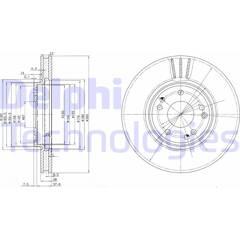 DELPHI Set van 2 remschijven 5012759426500 on Productcaster.