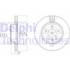 DELPHI Set van 2 remschijven 5012759947128 on Productcaster.