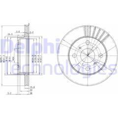 DELPHI Set van 2 remschijven 5012759064115 on Productcaster.