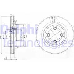 DELPHI Set van 2 remschijven 5012759067215 on Productcaster.