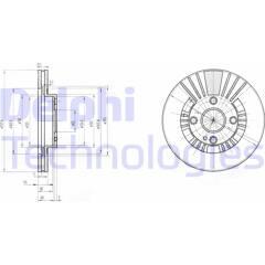 DELPHI Set van 2 remschijven 5012759140437 on Productcaster.