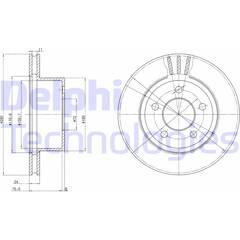 DELPHI Set van 2 remschijven 5012759152645 on Productcaster.