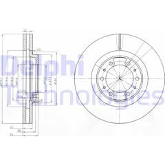 DELPHI Set van 2 remschijven 5012759159590 on Productcaster.