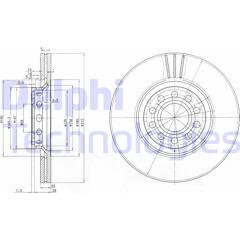 DELPHI Set van 2 remschijven 5012759227589 on Productcaster.