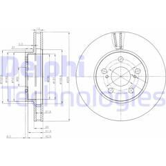 DELPHI Set van 2 remschijven 5012759308691 on Productcaster.