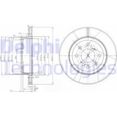 DELPHI Set van 2 remschijven 5012759309032 on Productcaster.