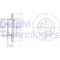 DELPHI Set van 2 remschijven 5012759360507 on Productcaster.