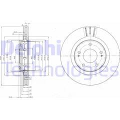 DELPHI Set van 2 remschijven 5012759983454 on Productcaster.