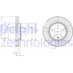 DELPHI Set van 2 remschijven 5012759983560 on Productcaster.