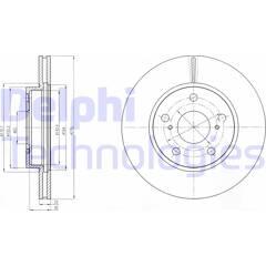 DELPHI Set van 2 remschijven 5012759443439 on Productcaster.