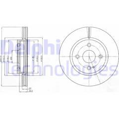 DELPHI Set van 2 remschijven 5012759983263 on Productcaster.