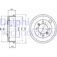 DELPHI Bremstrommel 5012759460009 on Productcaster.