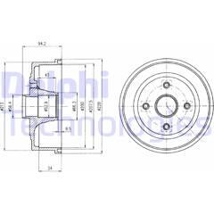 DELPHI Bremstrommel 5012759226063 on Productcaster.