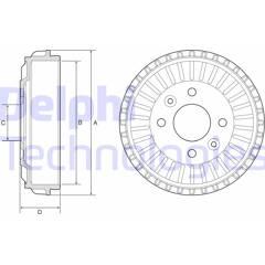 DELPHI Bremstrommel 5012759554067 on Productcaster.