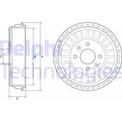 DELPHI Bremstrommel 5012759554326 on Productcaster.