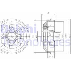 DELPHI Bremstrommel 5012759231883 on Productcaster.