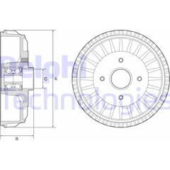 DELPHI Bremstrommel 5012759561454 on Productcaster.